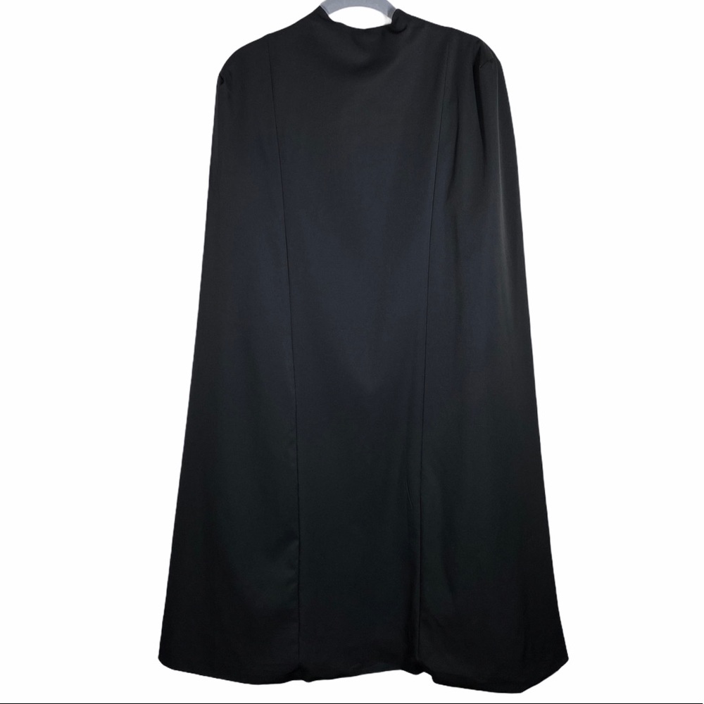 Haoduoyi Trench Cape Cloak Blazer Black Sz US 12 - Picture 5 of 11